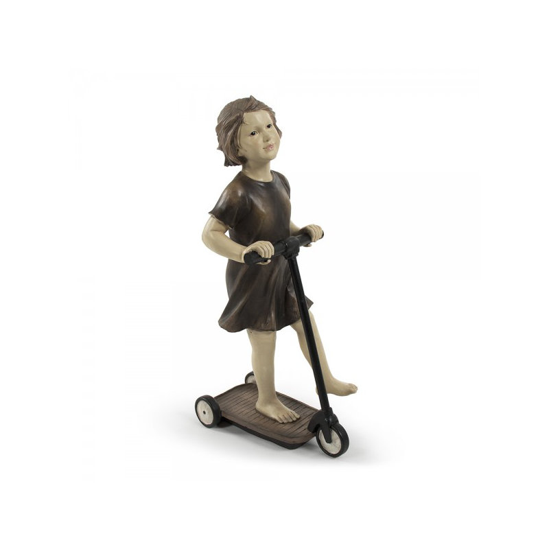 Girl on Scooter Statue