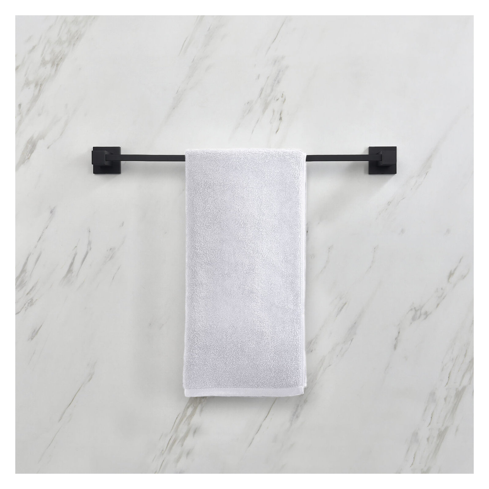 Cube 19.44'' Towel Bar, Matte Black