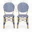 Chaises de bistro françaises sans accoudoirs en aluminium