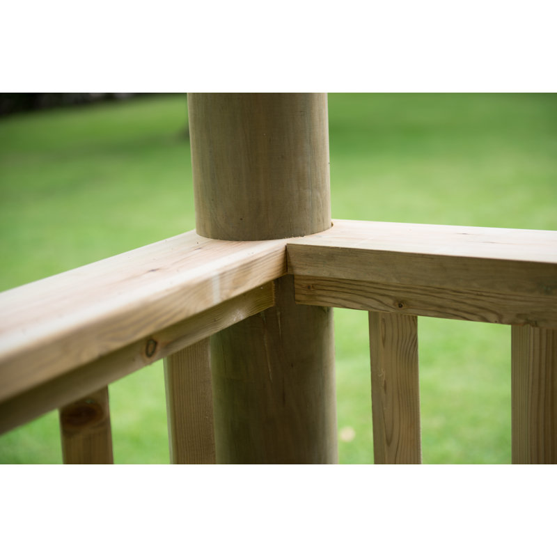 3.5m x 3.5m Wooden Gazebo with Cedar Roof with Installation Service