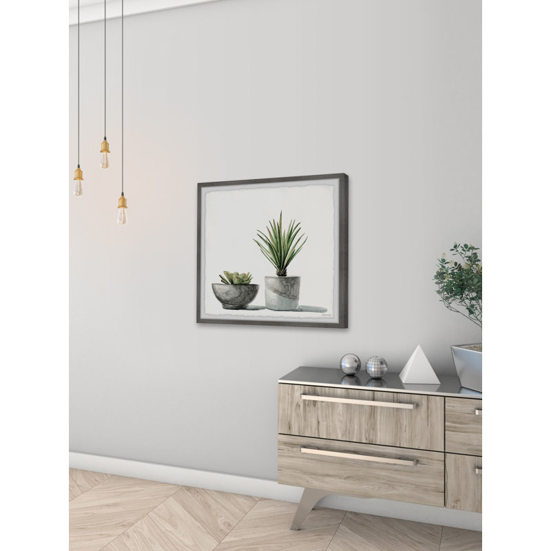 Spiky Succulent - Single Picture Frame Painting, 41 cm H  x 41 cm W