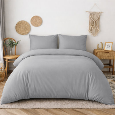 Microfiber Solid Colour Duvet Cover Set