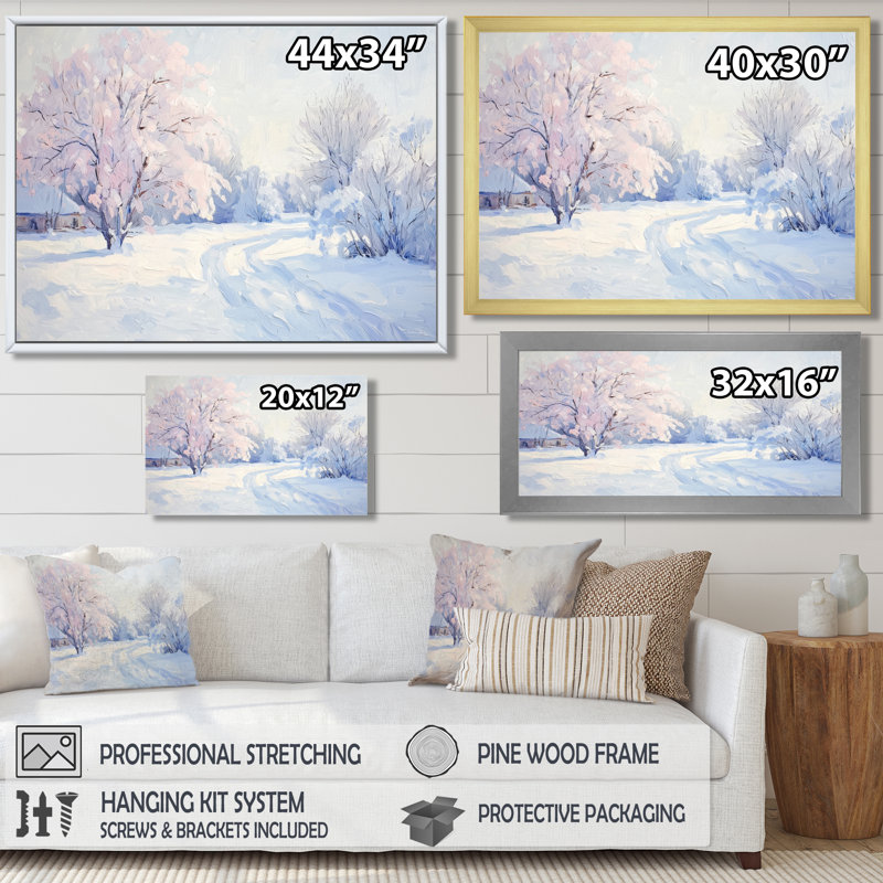 «Winter Peacefulness Forest III», art mural paysage d'hiver, H 12 po x l 20 po, Noir