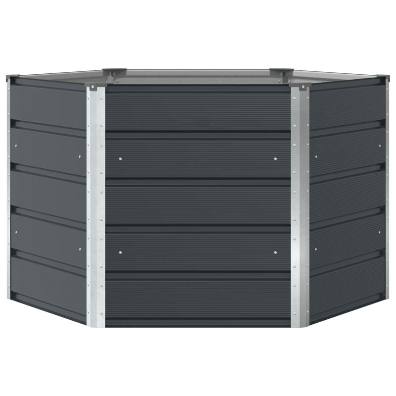 Raised Garden Bed, 75cm H x 129cm W x 129cm D, Anthracite