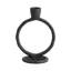 Porte-bougie rond rond pour décoration intérieure moderne - Porte-bougie sculptural pour centre de table et décoration de salon - Noir-87058138-87058137