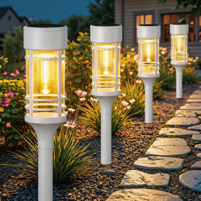 Solar Lights Outdoor Waterproof Ip65, Bright Solar Garden Lights Outdoor, Auto On/off Outdoor Solar Lights For Yard Walkway Driveway Landscape Garden Decor