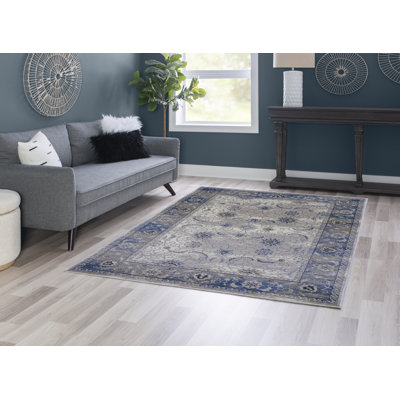 Tapis oriental ivoire et gris Coffield