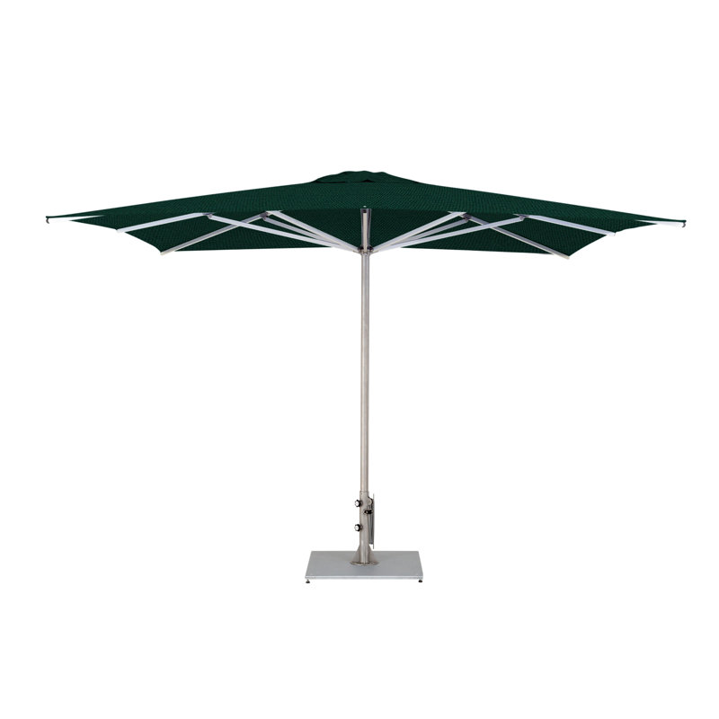 Storm 10' Square Umbrella, Double Stack Metal Plate, Mineral Blue