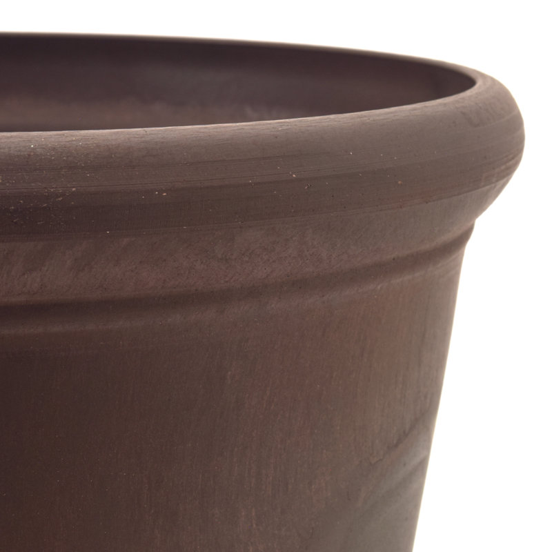 Pot à fleurs en composite Andelarre, Chocolat