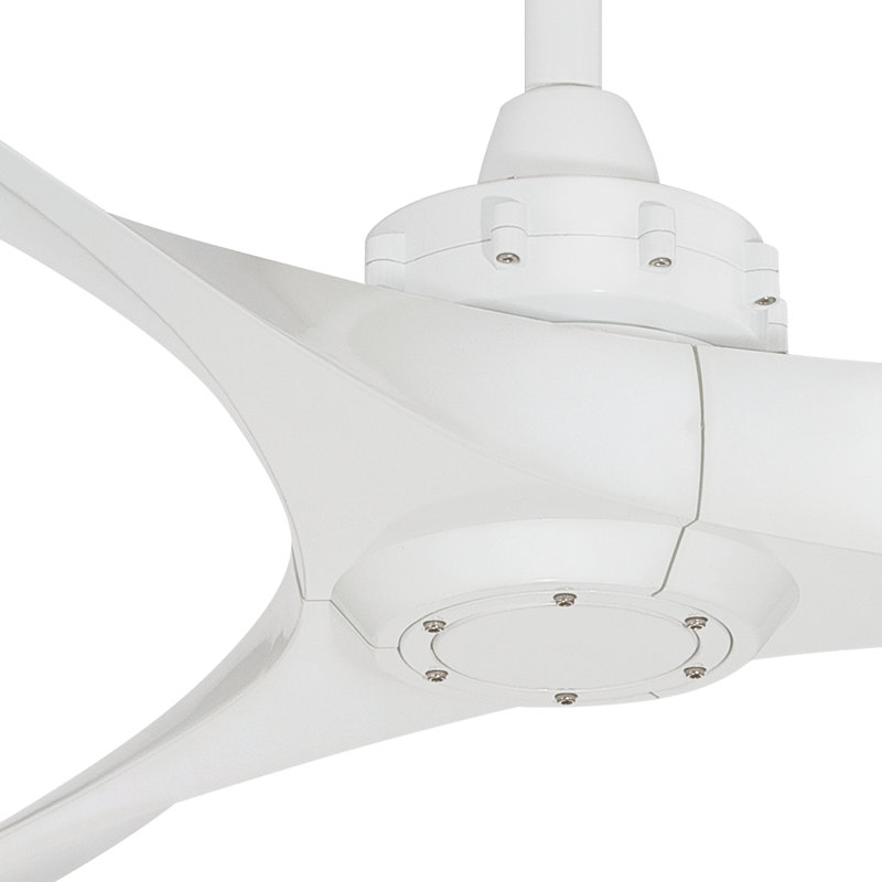 60" 3 - Blade Propeller Ceiling Fan with Remote Control, White