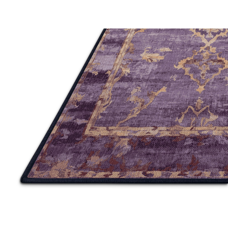 Tapis mauve lavable à la machine, Rectangle 8 pi x 10 pi