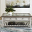 Haylee Rectangular Ceiling Tile Cocktail Table w/ Drawers