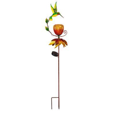 Hummingbird Solar Garden Stake