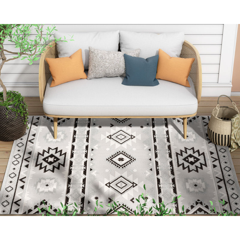 Dorado Indoor/Outdoor Grey Rug, Rectangle 160 x 220cm