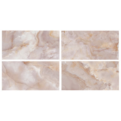 Carreau de mur et de plancher en porcelaine Calla Onyx 24 po x 47 po (15,49 pieds carrés / caisse)