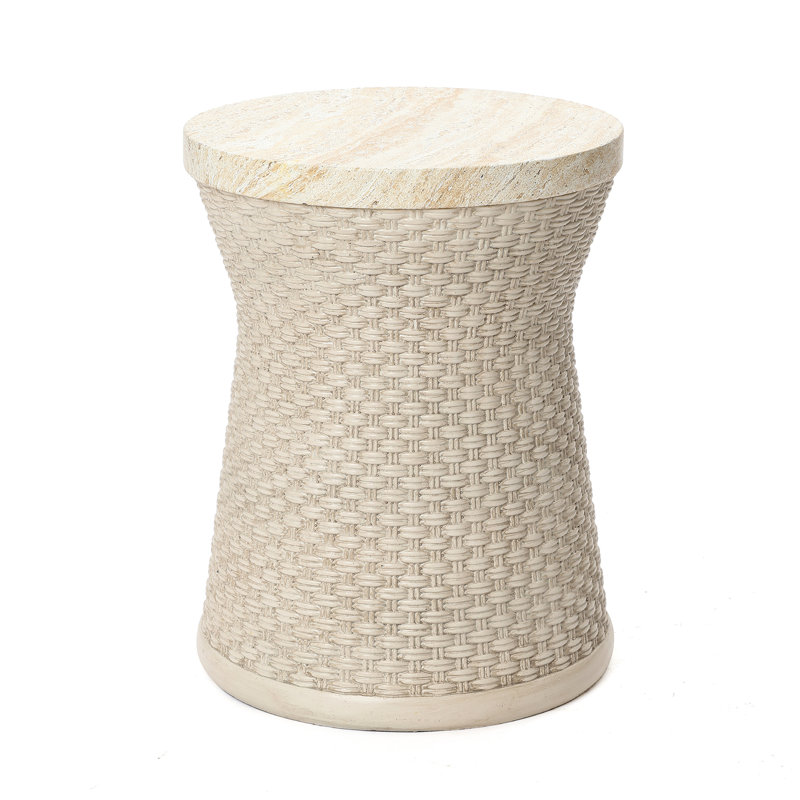 Table d'appoint Modern MgO avec seau à glace, refroidisseur de boisson extérieur