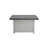 Extendable Rectangle Aluminum Alloy Fire Pit Table, 50,000BTU