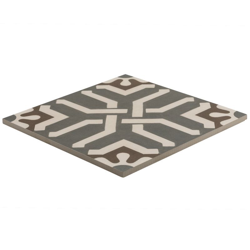 Encaustic 11.71" x 11.71" Porcelain Field Tile
