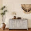 Armoire de rangement à 4 portes en bois de style campagnard Accent-996015134