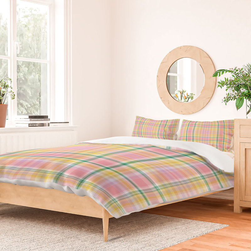 Polyester Plaid Duvet Cover, King Duvet Cover