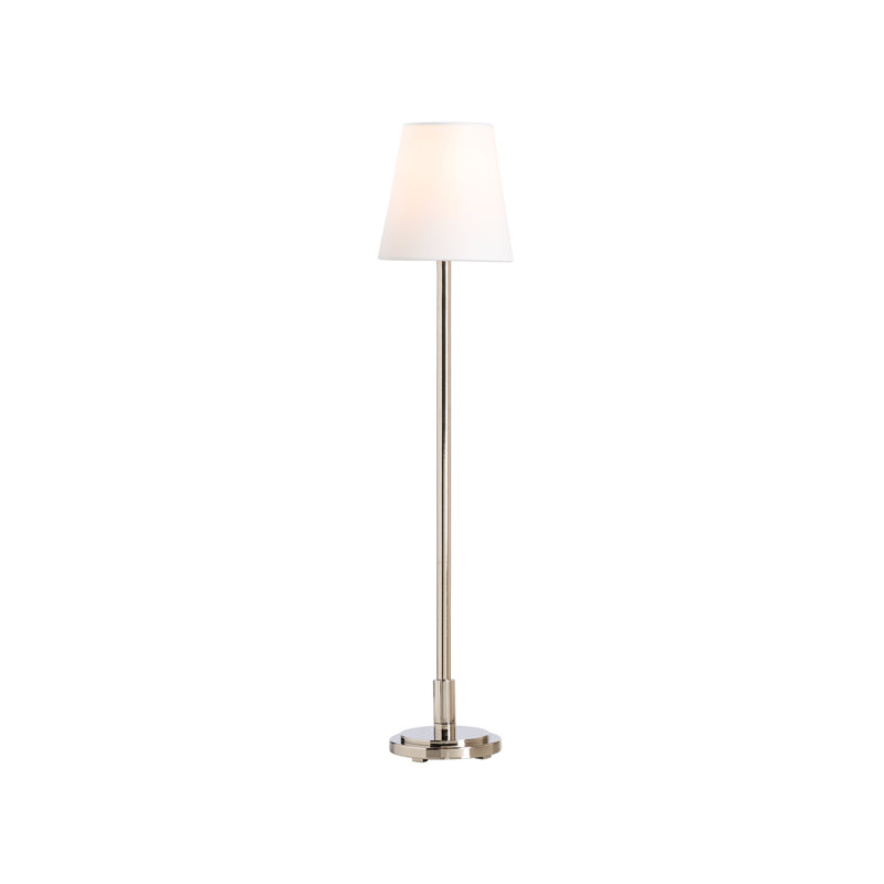 Underwood Table Lamp, Polished Nickel, 28'' H x 6'' W x 6'' D, In-Line