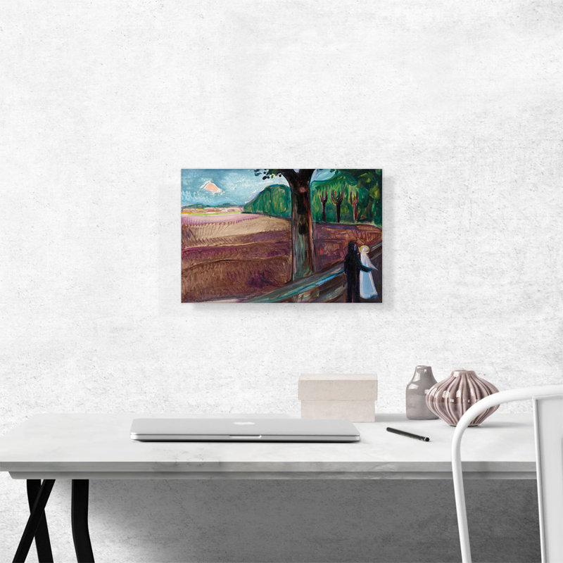 «Summer Night 1917» par Edvard Munch, reproduction d'art sur toile tendue, H 12 po x l 18 po x P 0,75 po
