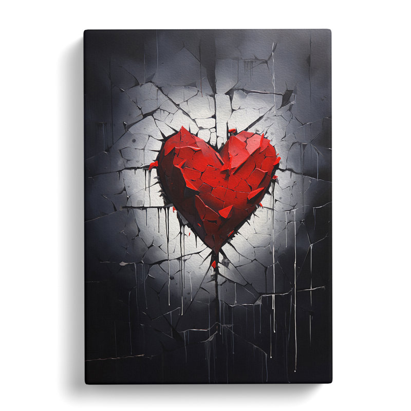 Love He Hard Edge - Wrapped Canvas, 76cm H x 50cm W x 3cm D