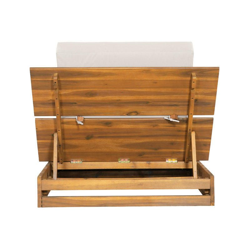 Méridiennes de patio réglables, chaise longue moderne en bois d'acacia