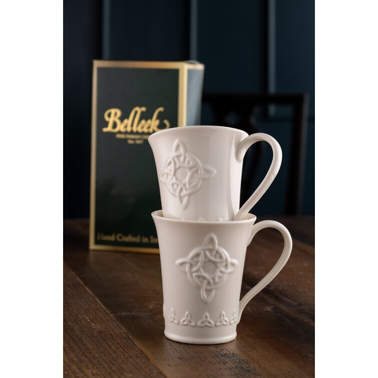 Belleek Irish Coffee Mugs Pair