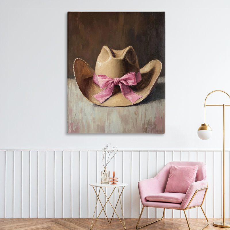 Chapeau de cow-boy avec toile en arc, design par Petal Prints Design, H 48 po x l 36 po
