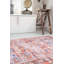 Tapis bleu orange à motif rétro tissé-159515995
