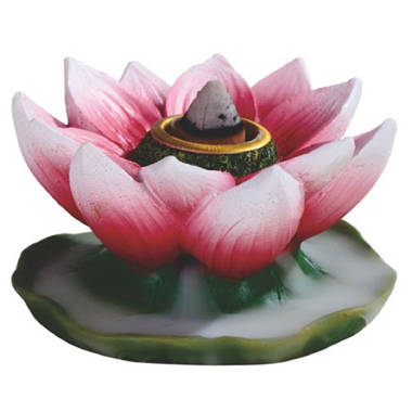 Bungalow Rose 11.6 Backflow Incense Burner Lotus Buddha Style