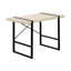 Bureau d'écriture contemporain pour espace de bureau à domicile - l 48 po stratifié beige avec pieds en métal noir stable travail moderne l 49 po taupe