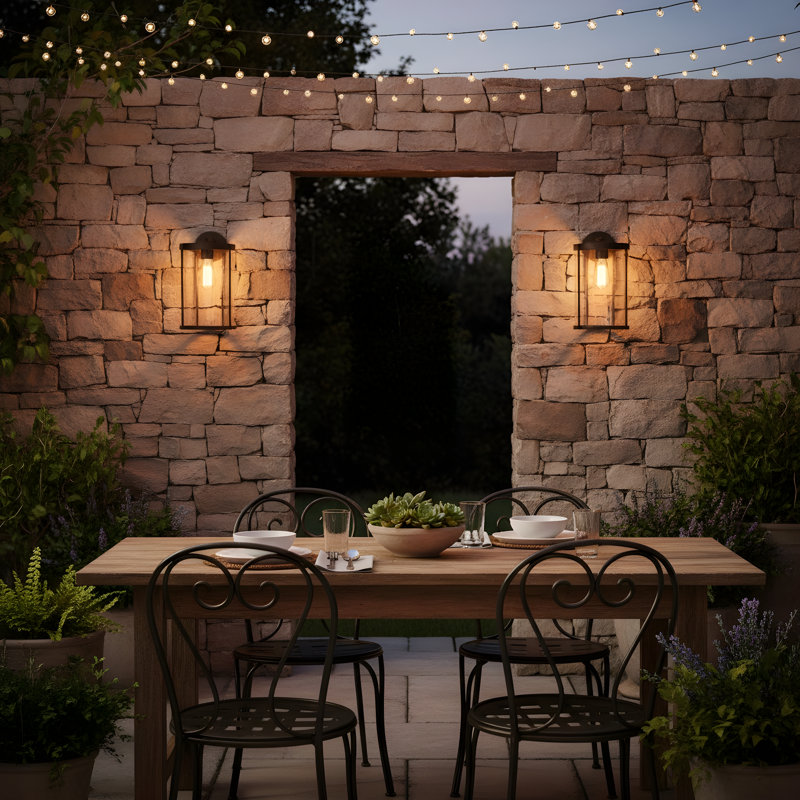 Luning Large Lantern from Generation Lighting , Antique Bronze, 15" H x 9.875" W x 11.75" D, Transparent