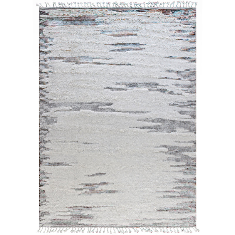 Moroccan Wool Area Rug, Rectangle 9' x 12', Abstract