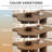47.26'' Cloud Shape Coffee Table, Brown Wood Coffee Table with 4 Cylindrical Legs-1351357848