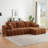 Chenille L-Shape Luxury Sectional Oversized Sofa,Mnimalist Design,Comfy Sleeper Couch for Living Room,Apartment&Reception Spaces,No Assembly Required-2017140203-2017140202