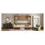 Lit escamotable simple avec station de charge, cadre de lit mural en bois rustique pour petits espaces