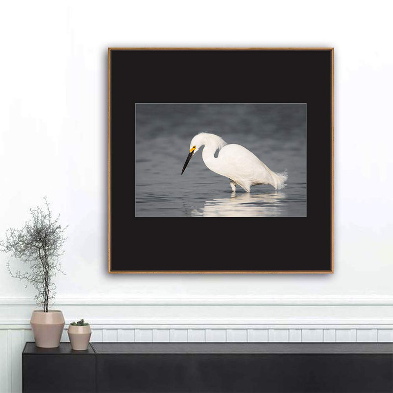 H06 A Bird debout, reproduction sur toile, Naturel, H 16 po x l 16 po