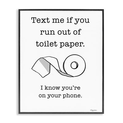 «Text Me» pour papier hygiénique, estampe numérique par Molly Matin