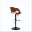 Adjustable Barstool With Swivel In  Metal, With Round T Footrest - Set Of 2
