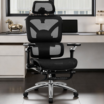 Comfy Breathable Ergonomic Task Chair with Headrest