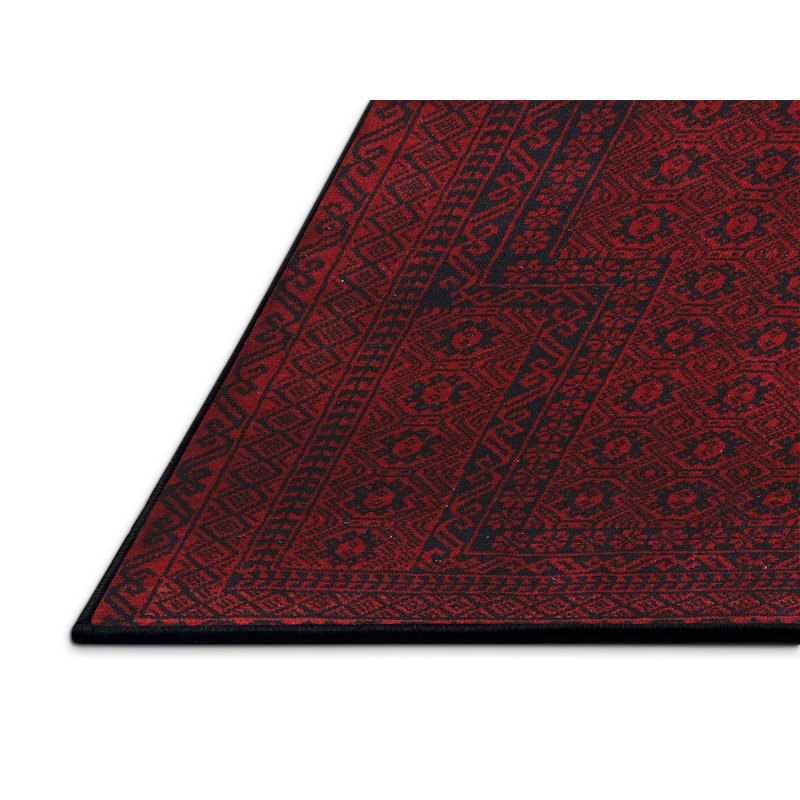 Tapis oriental rouge / bleu marine, Rectangle 6 pi x 9 pi