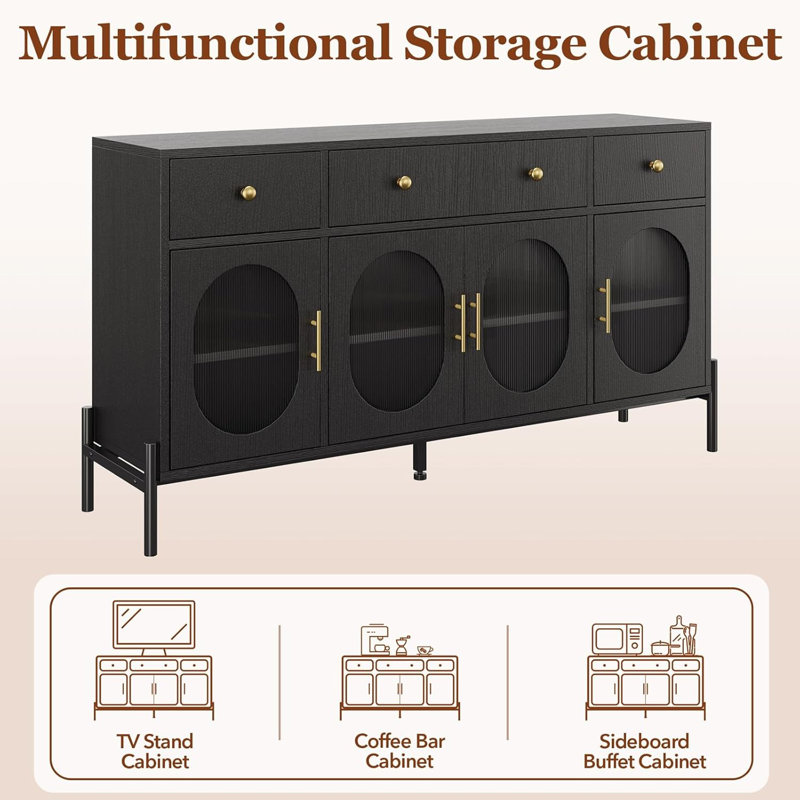 31.9cm Kitchen Pantry, Black