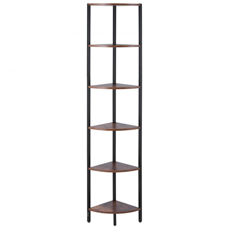 Étagère d'angle à 6 niveaux avec éclairage DEL, bibliothèque de coin de 68 po de hauteur avec tablettes de rangement pour objets de collection, étagère de présentation avec lumières multicolores contrôlées par RC / APP pour la chambre à coucher, le salon, le bureau