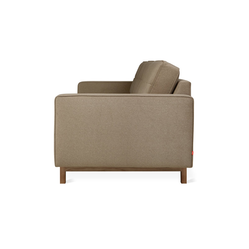 Jane 2 Sofa, Merino Mocha, Classic Walnut