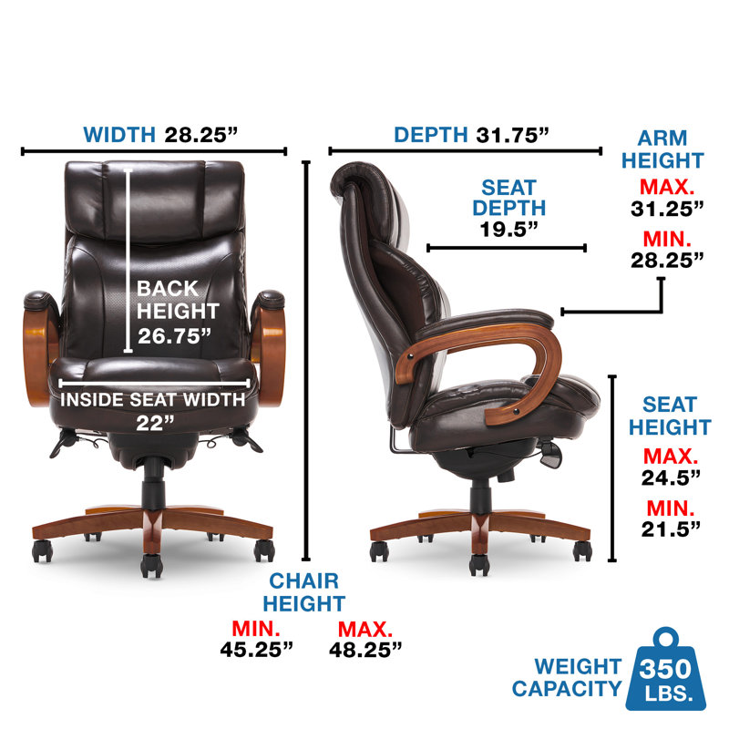 Trafford High Back Brown Bonded Leather Executive Swivel Chair