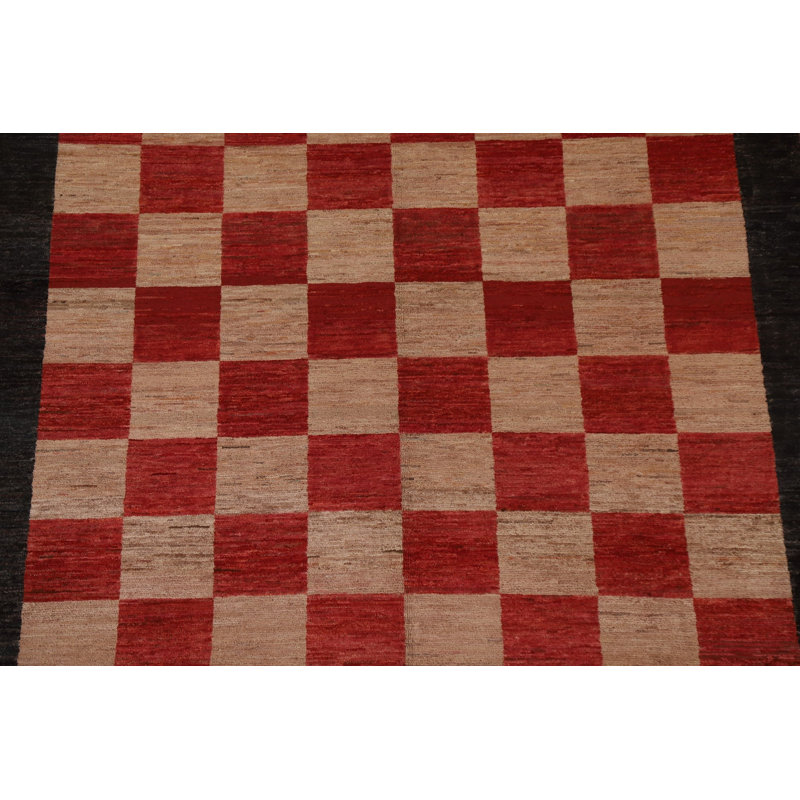 Tapis damier moderne Gabbeh 6 x 10