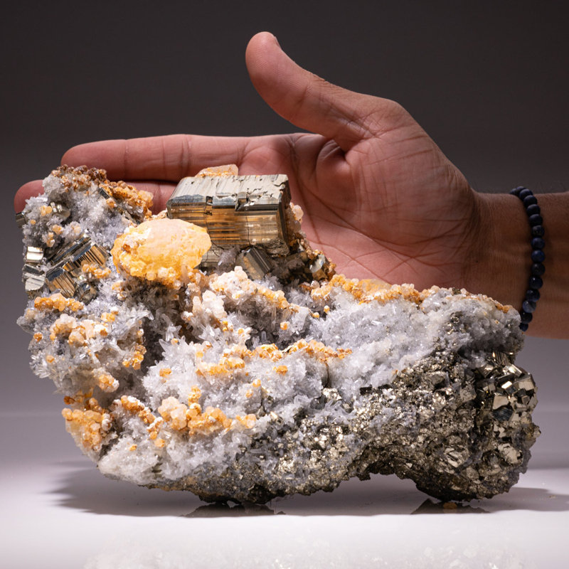 Calcite On Pyrite