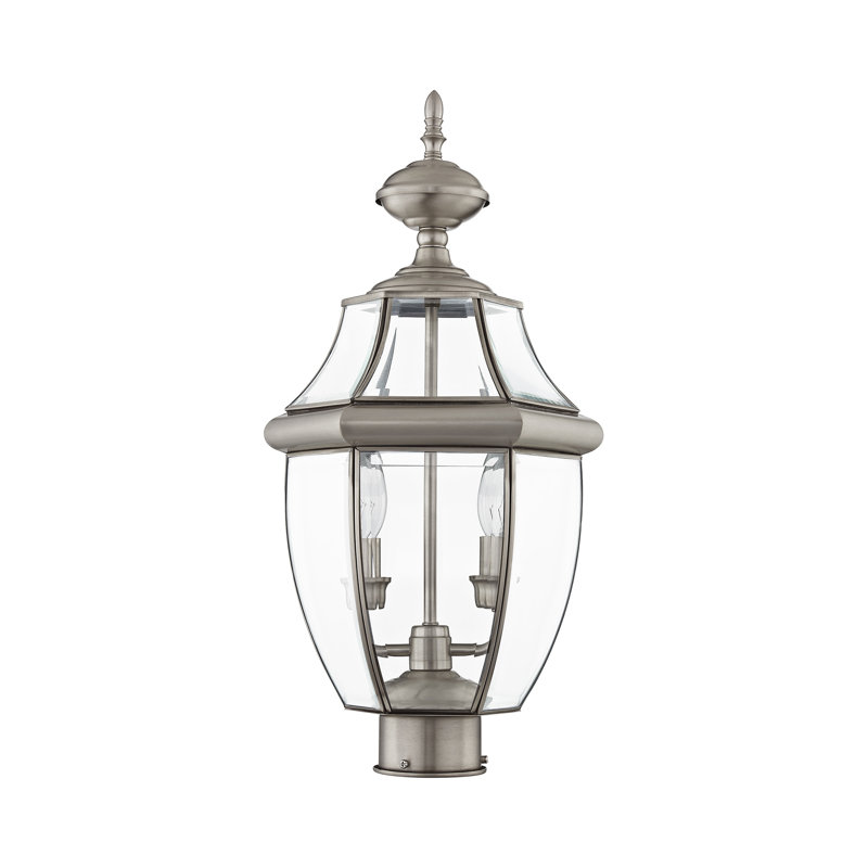 Tête de lanterne câblée 1 lumière Arelene, H 21,5 po x l 10,5 po x P 10,5 po, Nickel brossé